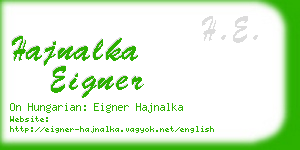 hajnalka eigner business card